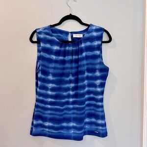 Calvin Klein Indigo Sleveless Shell, Large